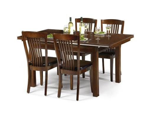 Sienna Rectangular Extending Table & 4 Chairs – Mahogany - Luminex FurnitureDining SetCAN901