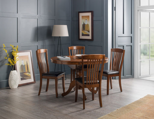 Sienna Round To Oval Extending Table - Mahogany - Luminex FurnitureDining TableCAN007