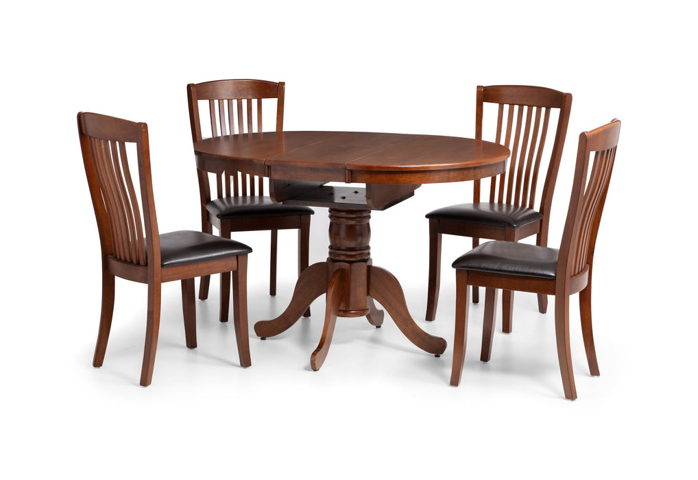 Sienna Round To Oval Extending Table - Mahogany - Luminex FurnitureDining TableCAN007