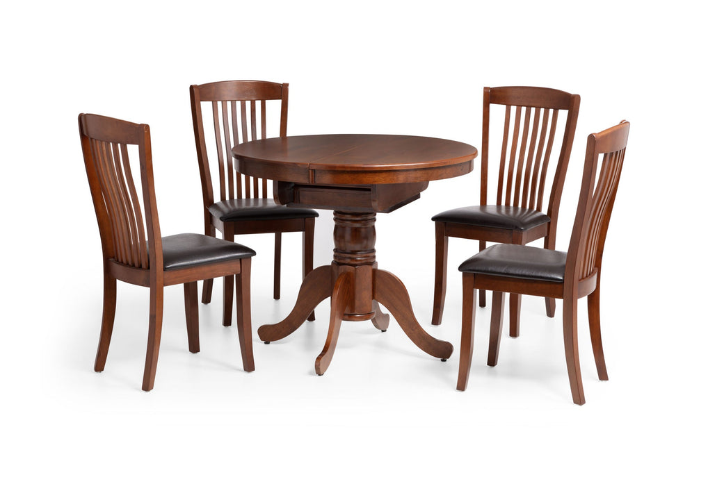 Sienna Round To Oval Extending Table - Mahogany - Luminex FurnitureDining TableCAN007