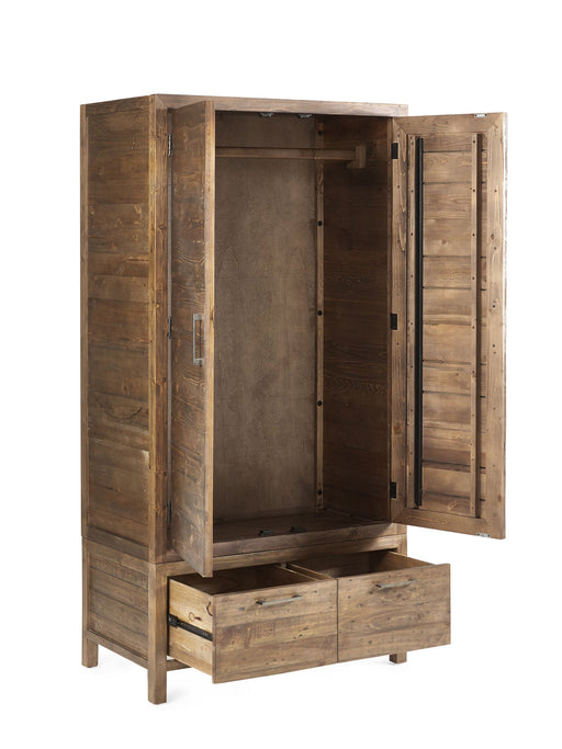 Sierra 2 Door 1 Drawer Wardrobe - Luminex FurnitureWardrobeHER215