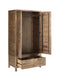 Sierra 2 Door 1 Drawer Wardrobe - Luminex FurnitureWardrobeHER215