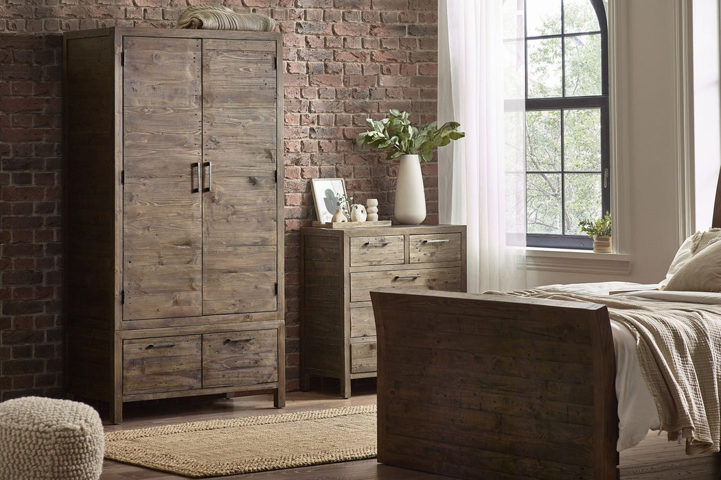 Sierra 2 Door 1 Drawer Wardrobe - Luminex FurnitureWardrobeHER215
