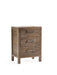 Sierra 3 Drawer Bedside – Rustic Reclaimed Wood Bedroom Storage - Luminex FurnitureBedside TableHER211