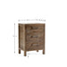 Sierra 3 Drawer Bedside – Rustic Reclaimed Wood Bedroom Storage - Luminex FurnitureBedside TableHER211