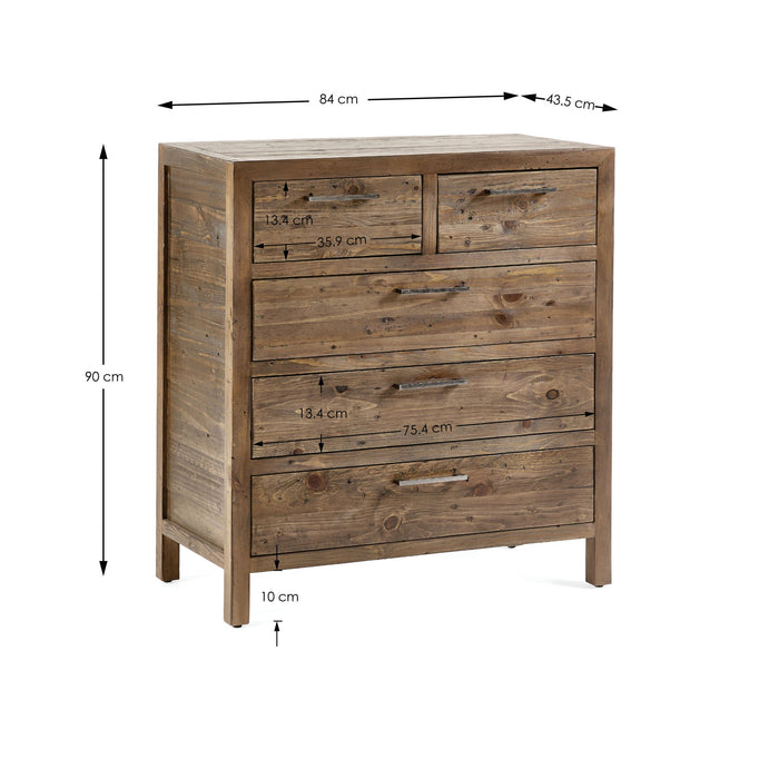 Sierra 3+2 Drawer Chest - Luminex FurnitureChest of drawersHER212