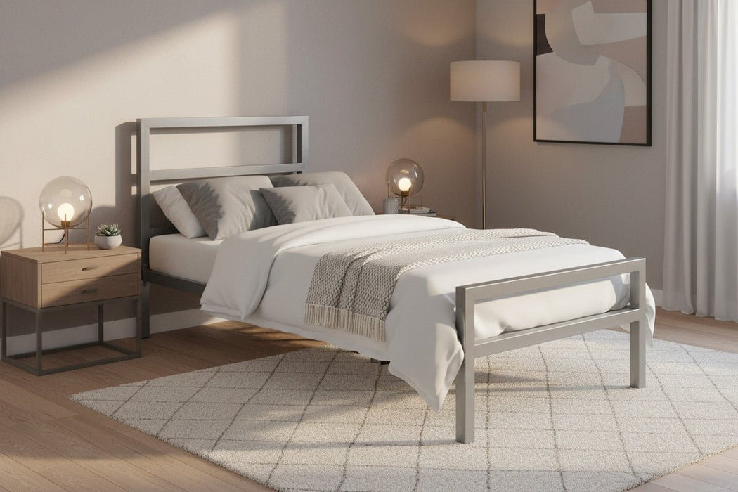 Silas Metal Bed Frame – Black or Silver - Luminex FurnitureMetal BedsSOT001