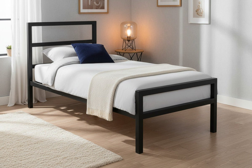 Silas Metal Bed Frame – Black or Silver - Luminex FurnitureMetal BedsSOT101