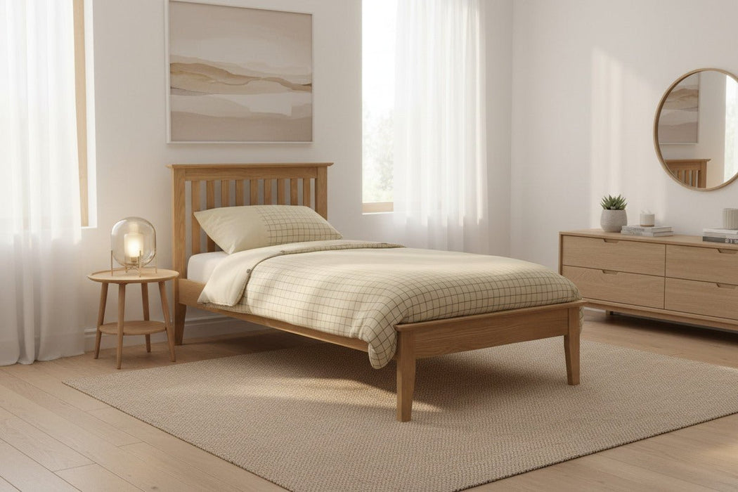 Soho Shaker Oak Bedstead - Luminex FurnitureBedSAL101