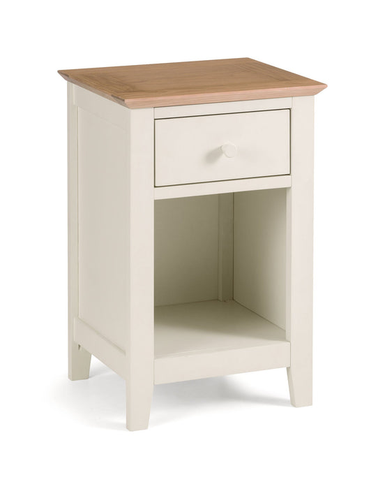 Soho Two - tone Bedside Table – Ivory & Oak - Luminex FurnitureBedside TableSAL301