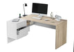 Solano Oak & White Corner Desk - Luminex FurnitureDesk2897