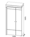 Solaro Oak & White Gloss 2 - Door Wardrobe - LuminexFurnitureWardrobe3175