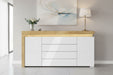 Solaro Oak & White Gloss Large Sideboard - Luminex FurnitureSideboard3179