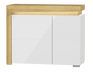 Solaro Oak & White Gloss Small Sideboard - LuminexFurnitureSideboard3178