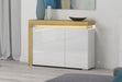 Solaro Oak & White Gloss Small Sideboard - LuminexFurnitureSideboard3178