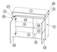 Solaro Oak & White Gloss Small Sideboard - LuminexFurnitureSideboard3178