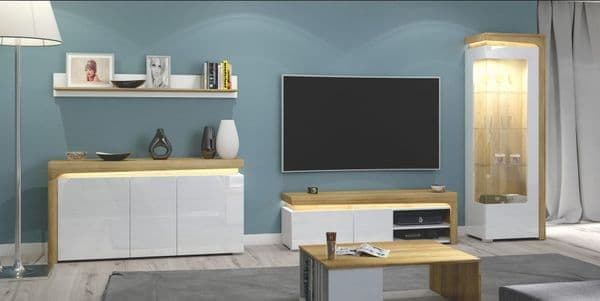 Solaro Oak & White Gloss TV Unit - Luminex FurnitureTV Unit3180
