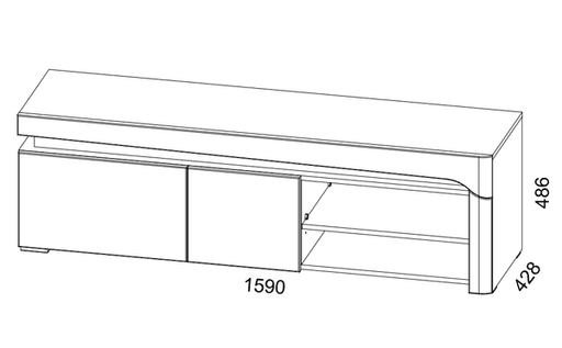 Solaro Oak & White Gloss TV Unit - Luminex FurnitureTV Unit3180