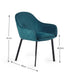 Sorrel Velvet Dining Chairs – Teal (Set of 2) - Luminex FurnitureChairsLIM011