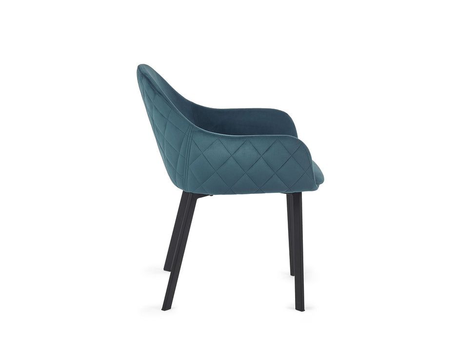 Sorrel Velvet Dining Chairs – Teal (Set of 2) - Luminex FurnitureChairsLIM011