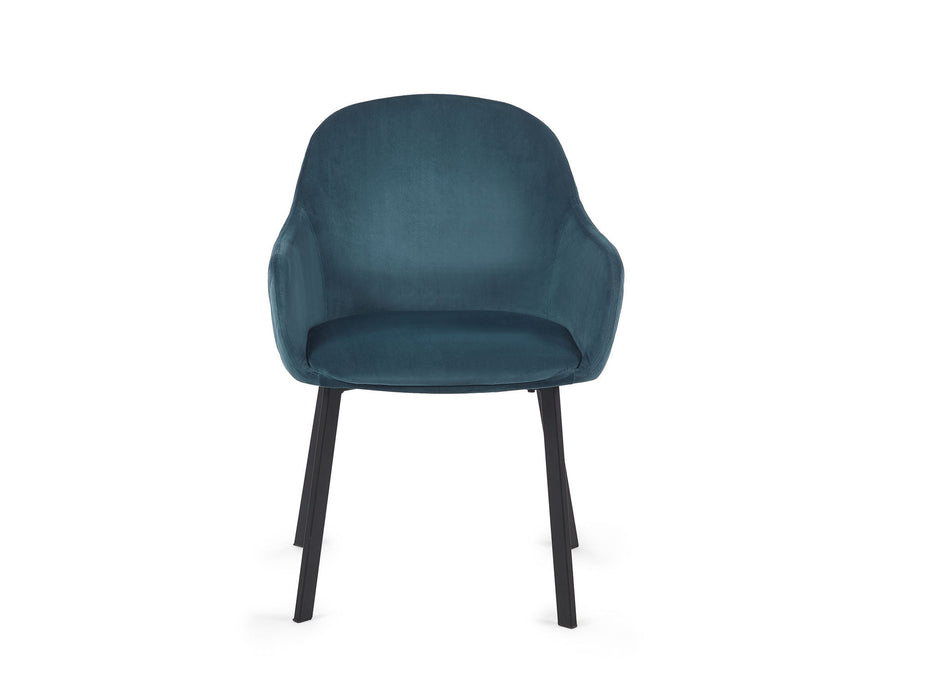 Sorrel Velvet Dining Chairs – Teal (Set of 2) - Luminex FurnitureChairsLIM011