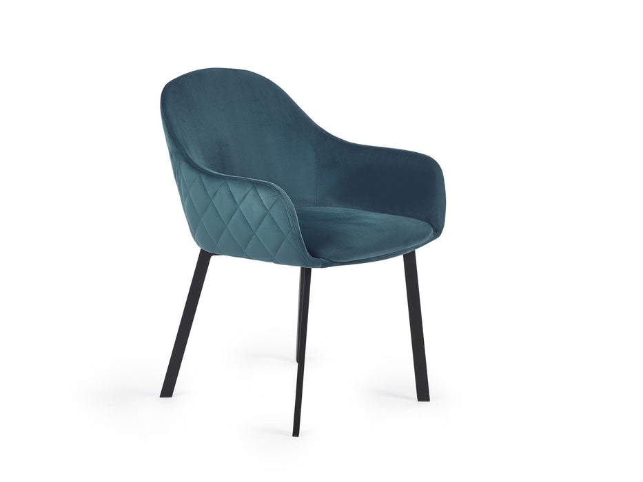 Sorrel Velvet Dining Chairs – Teal (Set of 2) - Luminex FurnitureChairsLIM011