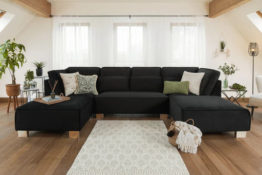 Sorrento Black U - Shape Corner Sofa – Velvet 7 Seater - Luminex FurnitureSofassloane_black_u_shape