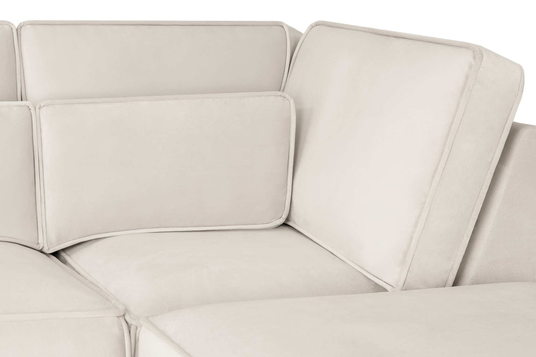 Sorrento Cream U - Shape Corner Sofa – Velvet 7 Seater - Luminex FurnitureSofassloane_cream_u_shape
