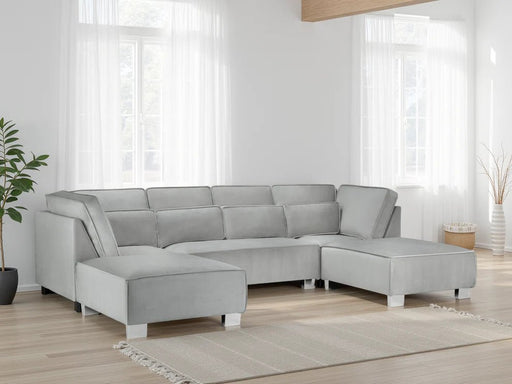 Sorrento Grey U - Shape Corner Sofa – Velvet 7 Seater - Luminex FurnitureSofassloane_grey_u_shape