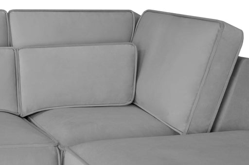 Sorrento Grey U - Shape Corner Sofa – Velvet 7 Seater - Luminex FurnitureSofassloane_grey_u_shape