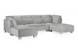 Sorrento Grey U - Shape Corner Sofa – Velvet 7 Seater - Luminex FurnitureSofassloane_grey_u_shape