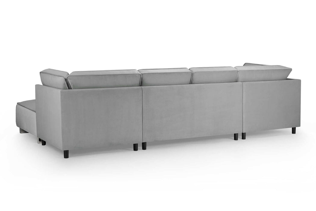 Sorrento Grey U - Shape Corner Sofa – Velvet 7 Seater - Luminex FurnitureSofassloane_grey_u_shape