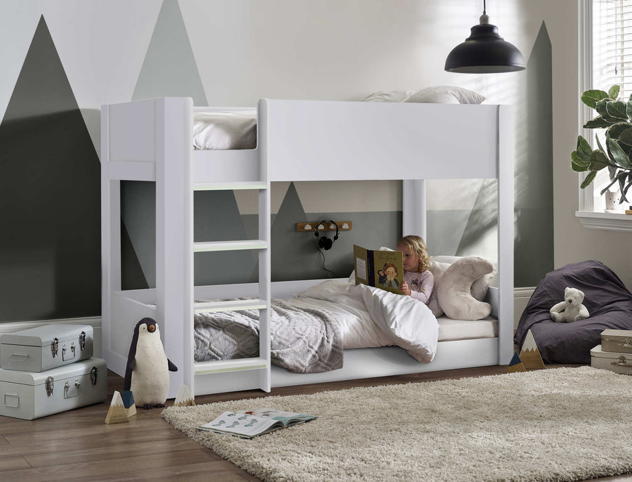 Stalham Bunk Bed – All White Kids’ Bunk - Luminex FurnitureBunk BedSOL101