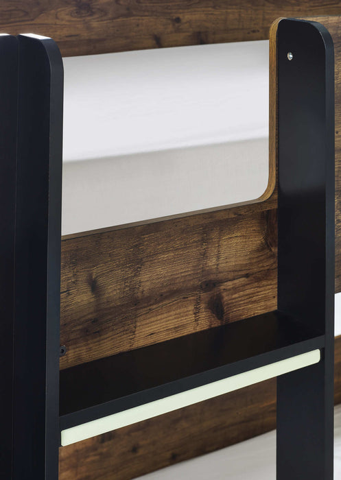 Stalham Bunk Bed – Rustic & Black Kids’ Bunk - Luminex FurnitureBunk BedSOL102