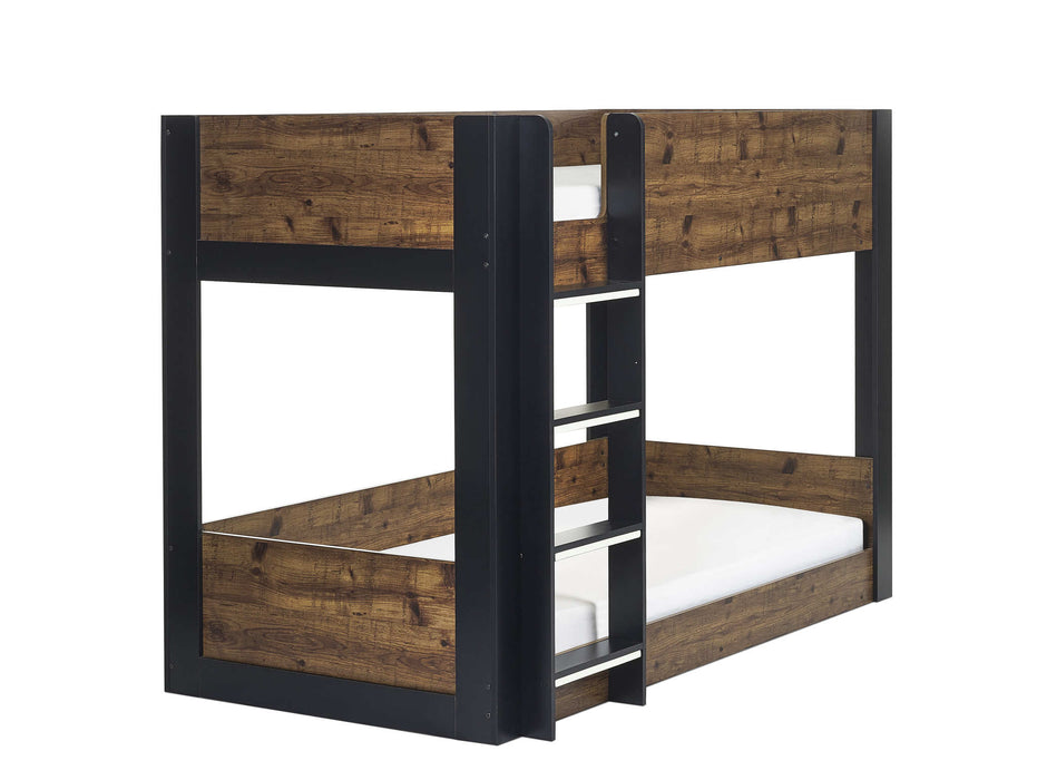 Stalham Bunk Bed – Rustic & Black Kids’ Bunk - Luminex FurnitureBunk BedSOL102