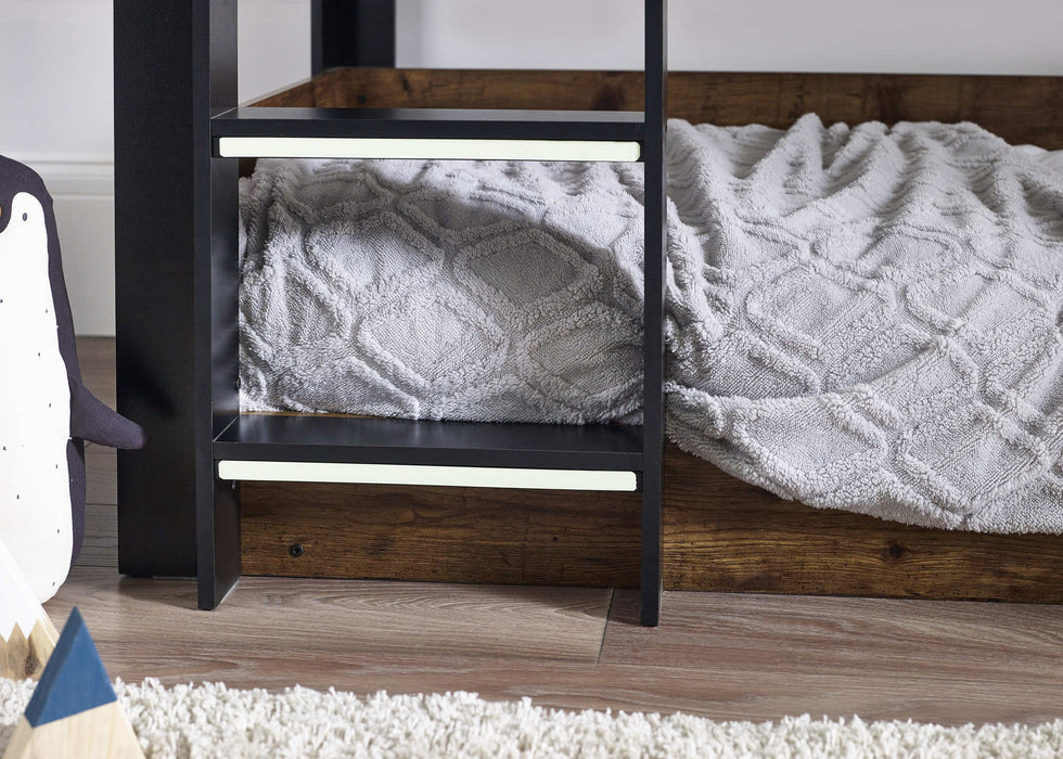 Stalham Bunk Bed – Rustic & Black Kids’ Bunk - Luminex FurnitureBunk BedSOL102