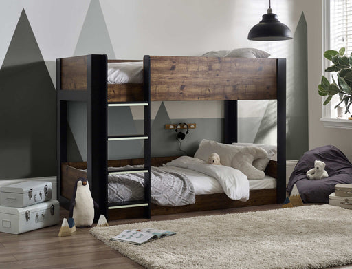 Stalham Bunk Bed – Rustic & Black Kids’ Bunk - Luminex FurnitureBunk BedSOL102