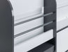 Stratford Mid Sleeper Bed with Storage – Black & White - Luminex FurnitureMid SleepersSAT401