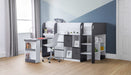 Stratford Mid Sleeper Bed with Storage – Black & White - Luminex FurnitureMid SleepersSAT401