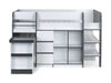 Stratford Mid Sleeper Bed with Storage – Black & White - Luminex FurnitureMid SleepersSAT401
