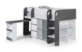 Stratford Mid Sleeper Bed with Storage – Black & White - Luminex FurnitureMid SleepersSAT401