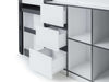 Stratford Mid Sleeper Bed with Storage – Black & White - Luminex FurnitureMid SleepersSAT401