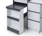 Stratford Mid Sleeper Bed with Storage – Black & White - Luminex FurnitureMid SleepersSAT401
