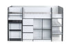Stratford Mid Sleeper Bed with Storage – Black & White - Luminex FurnitureMid SleepersSAT401