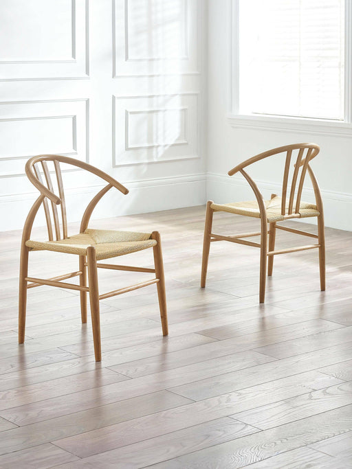 Stratton Natural Oak Dining Chairs – Set of 2 - Luminex FurnitureChairsSYM101
