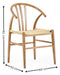 Stratton Natural Oak Dining Chairs – Set of 2 - Luminex FurnitureChairsSYM101