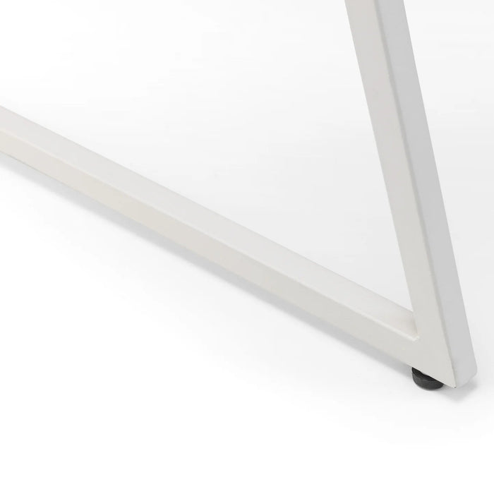 Stravon Desk – Oak & White Finish with Shelf & Cable Hole - Luminex FurnitureDeskPAL101