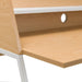 Stravon Desk – Oak & White Finish with Shelf & Cable Hole - Luminex FurnitureDeskPAL101