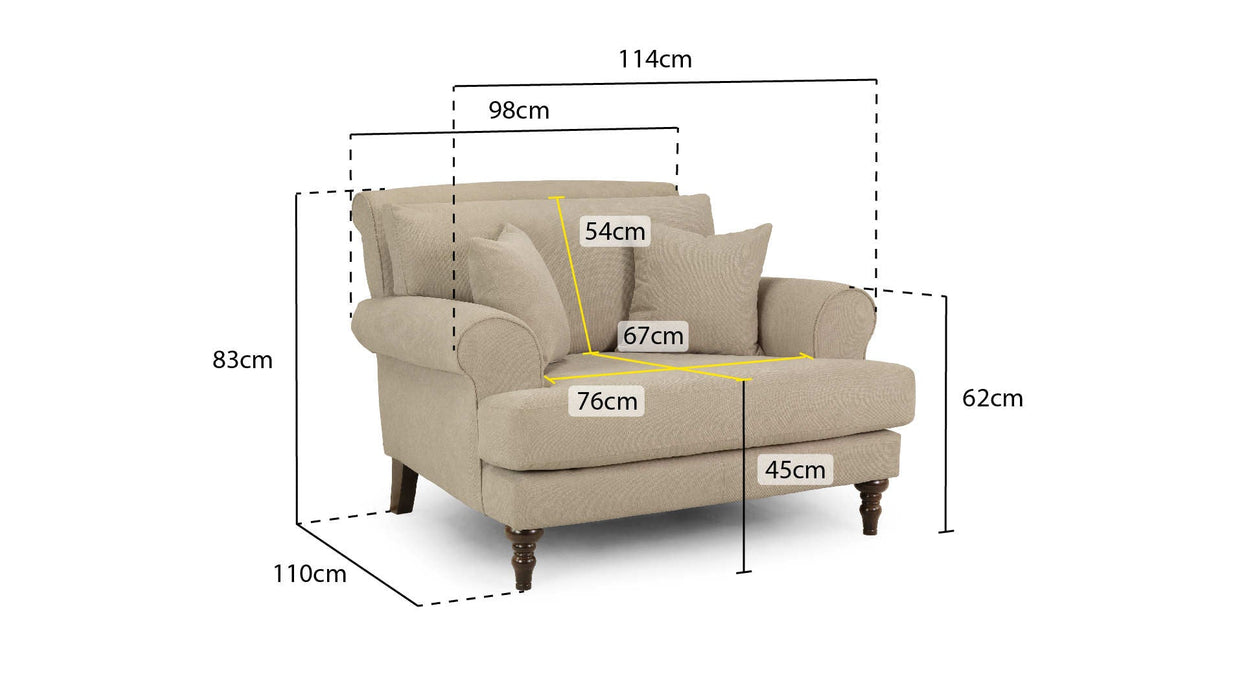Sutherland Beige Armchair – Classic Fabric Design - Luminex FurnitureOccasional Chairssummer_sofa_beige_armchair