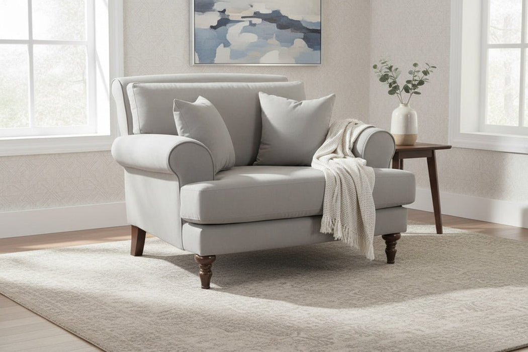 Sutherland Grey Armchair – Classic Fabric Design - Luminex FurnitureOccasional Chairssummer_sofa_grey_armchair